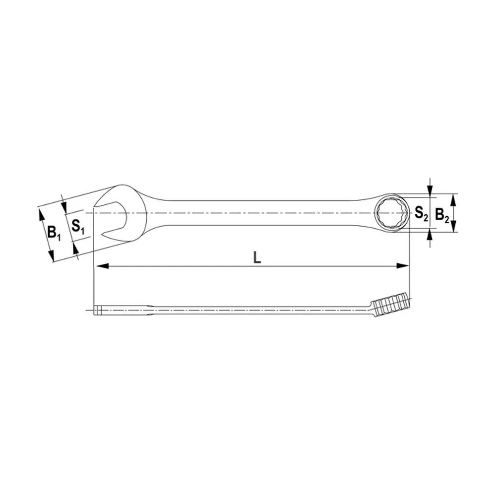 Thorvik CW00022 Wrench Open Box End Combination Chrome Vanadium Opened Ring Combo Spanner Household Car Repair Metric Hand Tools combined 22mm repair