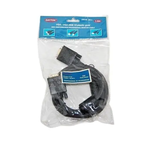 ШНУР ШТ.VGA HDВ15 - PLASTIC -GOLD Ø 9 MM ФИЛЬТР 1.5 М |