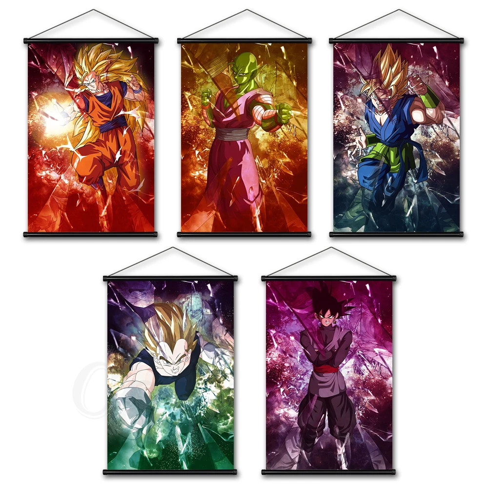 

Hanging Scrolls Bandai Dragon Ball Japan Classic Anime Art Son Goku Poster Canvas Painting Living Room Bedroom Home Decoration