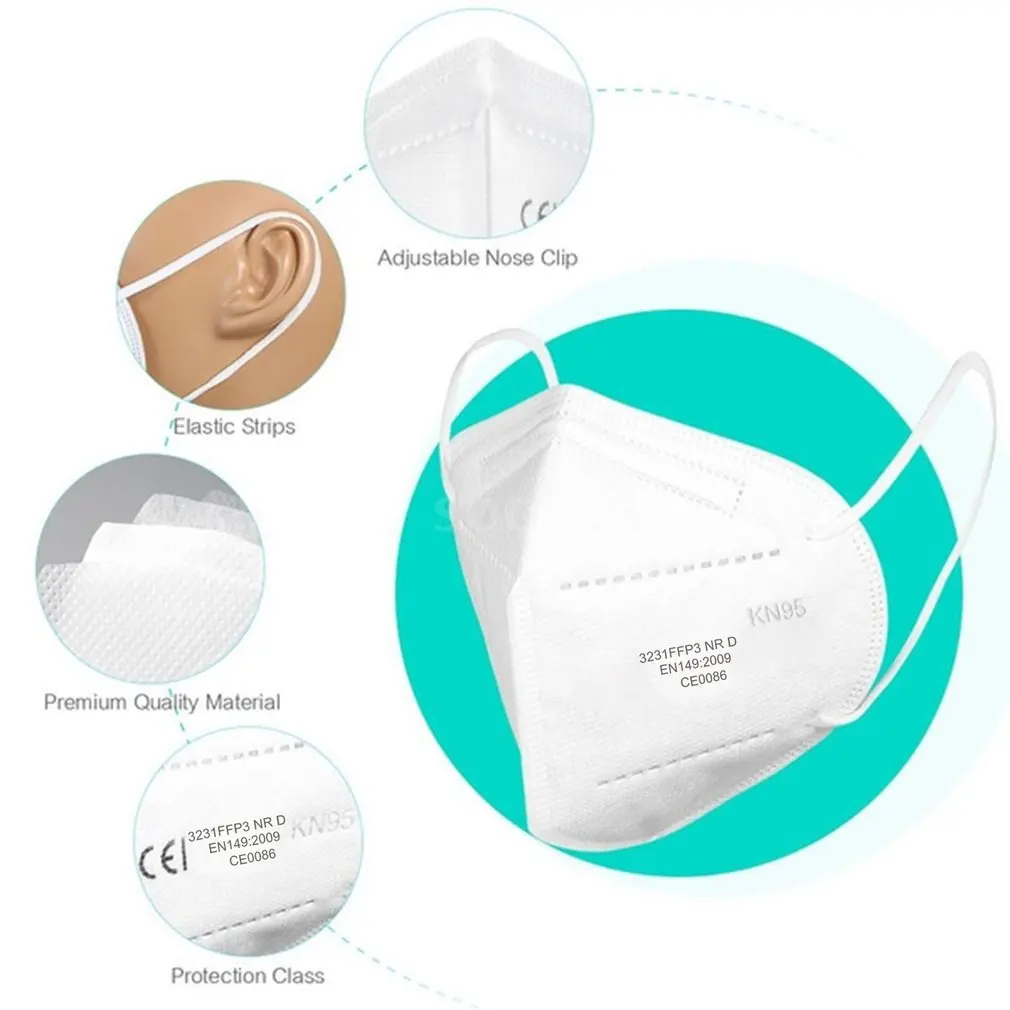 1-100 PCS FFP3 Reusable Mask CE ffp3mask KN95 Masks 5 Layers Non woven Face Mouth mascarillas 95% Fliter Respirator | Красота и