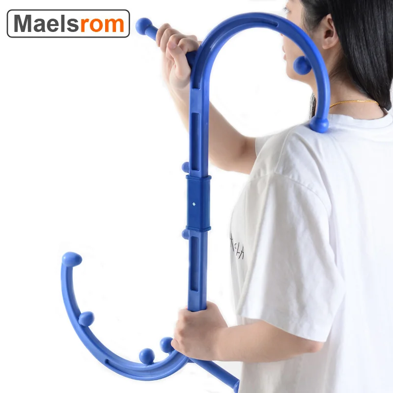

Trigger Point Back Massager for Body Pain Relief Handheld S-Shaped Hook Massage Stick Massage Cane For Neck Back Relaxation