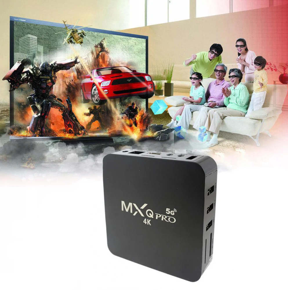 Смарт ТВ приставка MXQ Pro 4K 5G 8GB 128GB (Черная)