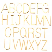 26pcs whole initials big size alphabets plating gold for making necklace pendant 100 stainless steel alphabet letters from a z