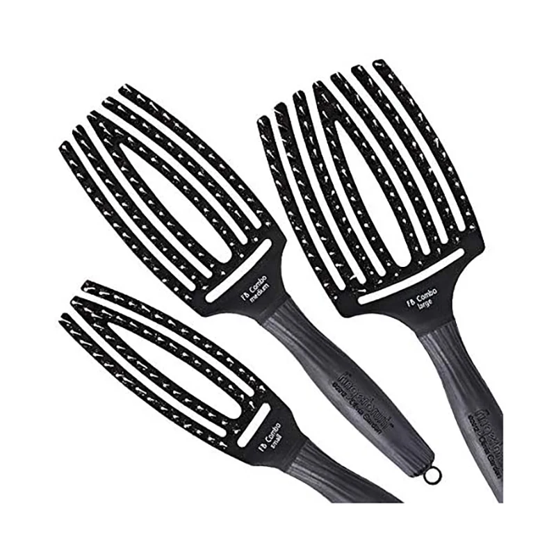 Щетка для волос профессиональная с нейлоновой щетиной и кабана 3 размера S M L |