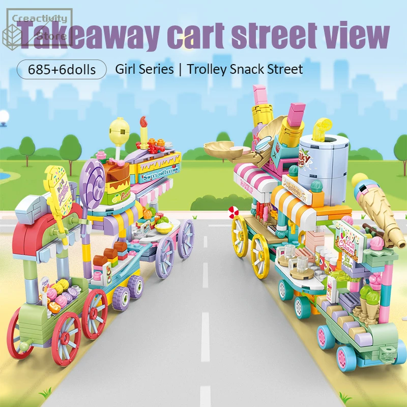 

685+PCS City Mini Street View Coffee Shop Retail Store Architectures Models Building Blocks Creative Toys Kids Christmas Gifts