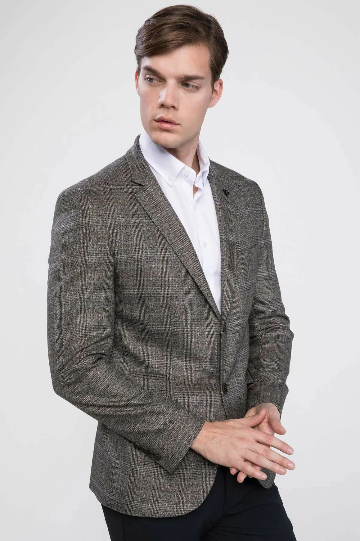 DeFacto качественные Брендовые мужские блейзеры с клетчатым узором официальные