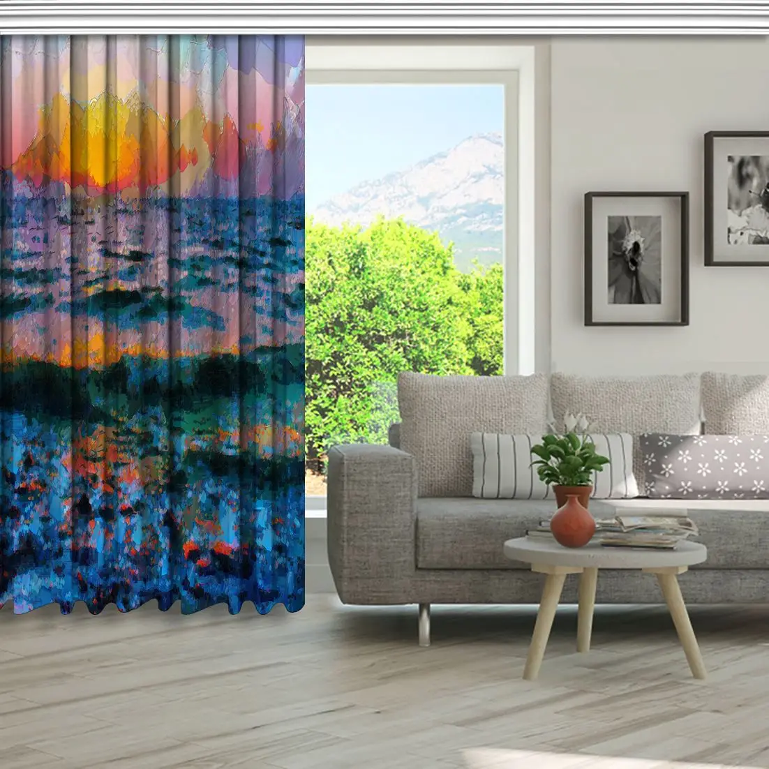 Занавес закат на штормовых морских волнах природа морской пейзаж вечерний вид