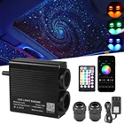 Светодиодный волоконно-оптический двигатель, 32 Вт, RGBW, с двойной головкой, Bluetooth app и пультом дистанционного управления с 28 кнопками для всех видов волоконно-оптических систем