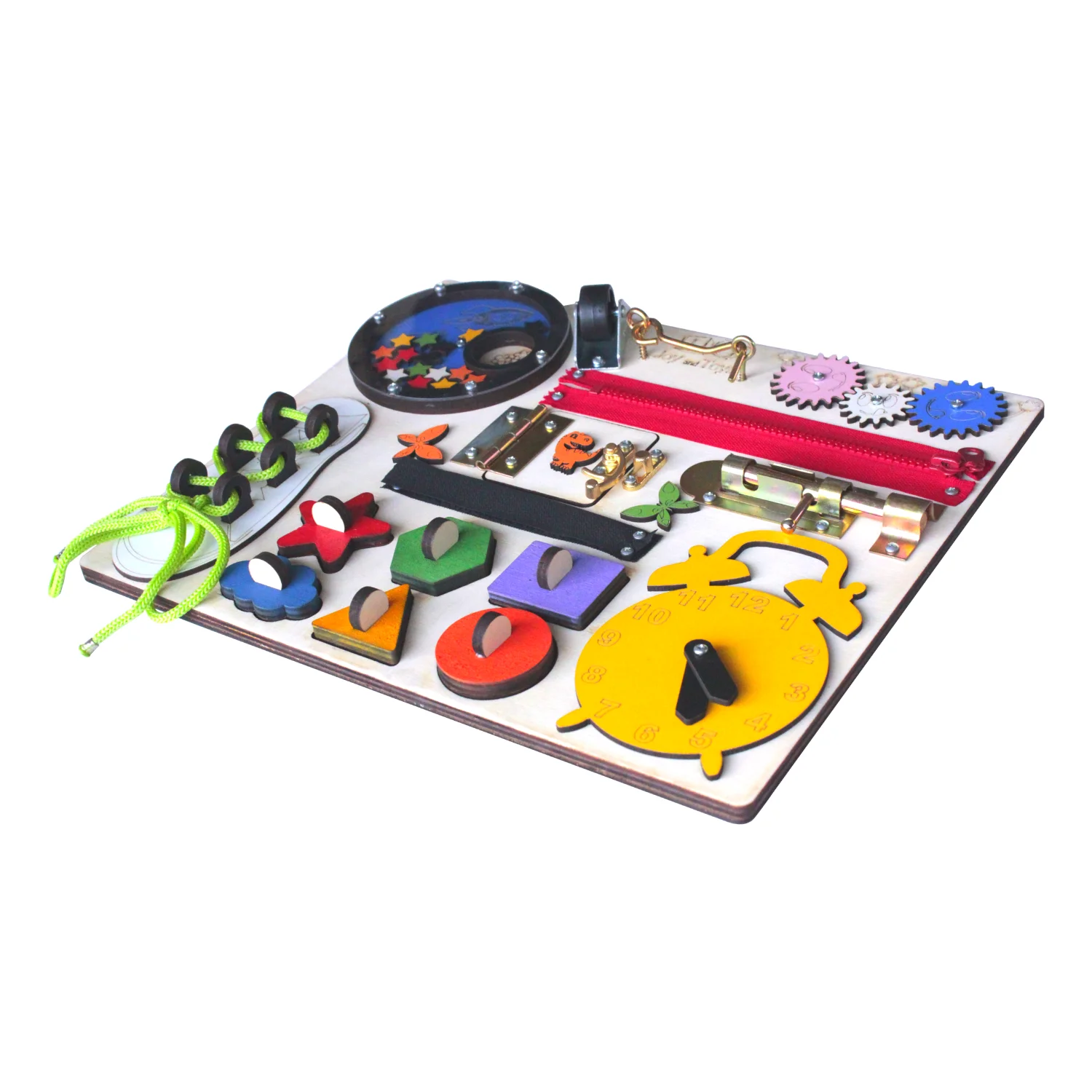 

JoyAndToys Стандартный активности занят доска Сенсорное мотора коробка мелкую моторику деревянный Монтессори обучения по заказу покупателя