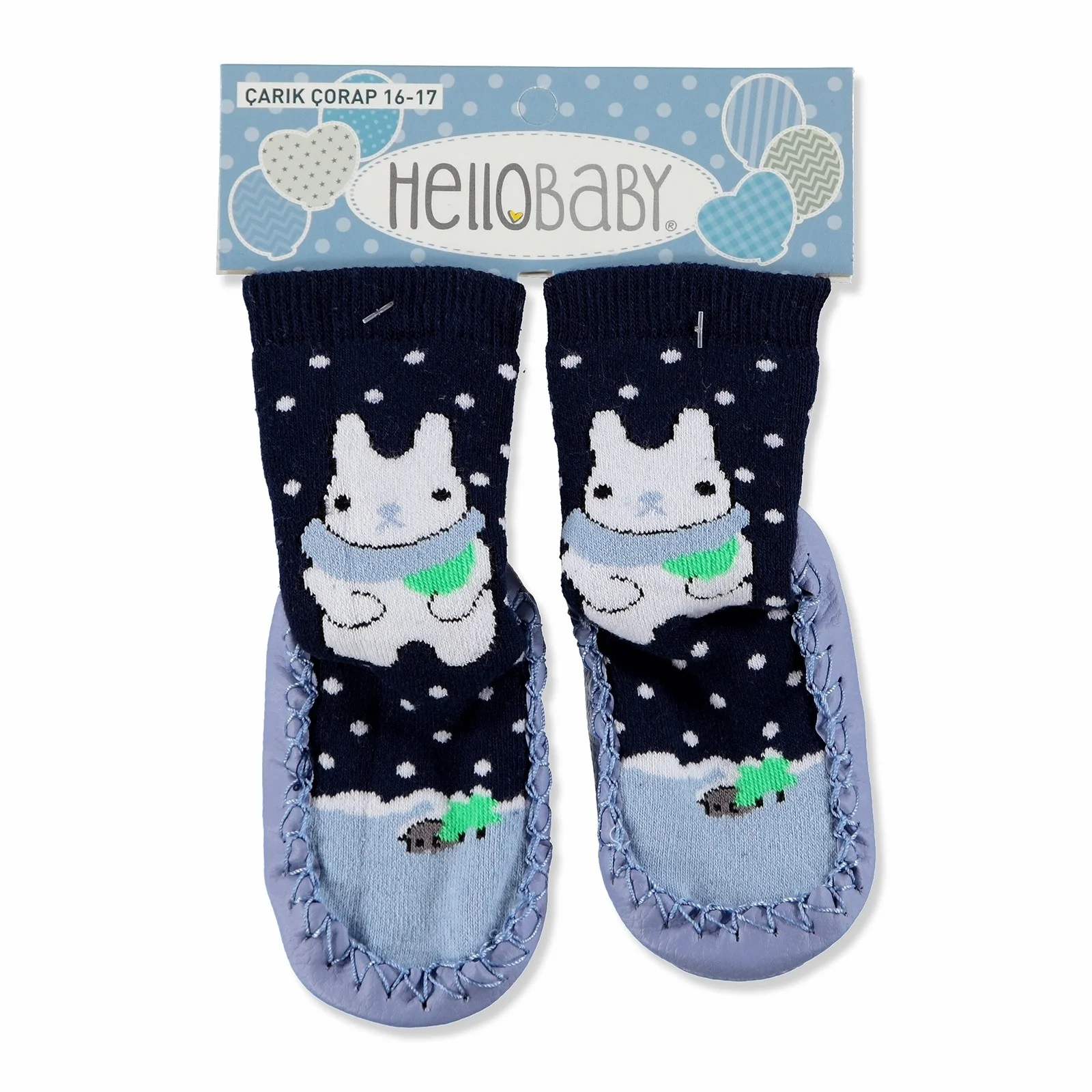 Зимние детальные детские носки ebebek HelloBaby| |
