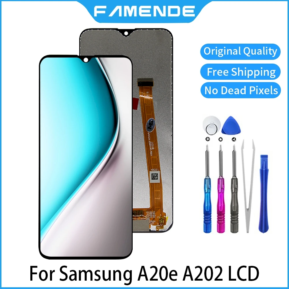 100% Original LCD For Samsung Galaxy A20E A202 A202F A202DS A202FDS OLED LCD Display Screen Digitizer Assembly Replacement