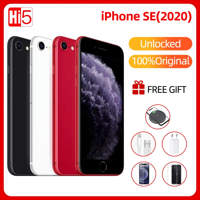 

Unlock Original Apple iPhone SE 2020 iphone se2 A13 3G RAM 64/128/256GB ROM Hexa Core Phone 1821mAh Smartphone 4.7 Inch