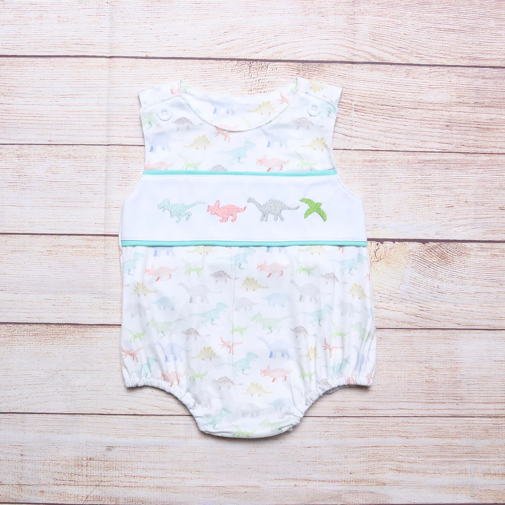 

0 To 3yrs Baby Bodysuit Boy Dinosaur Clothes Summer Clothes Baby Romper Clothes Cotton Bule Festival Outfit Baby Romper 2022