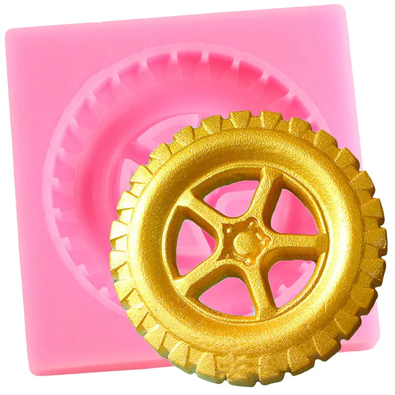 

Tires Cupcake Topper Fondant Mold Cake Decorating Tools Cake Border Silicone Mould DIY Candy Resin Clay Chocolate Gumpaste Molds
