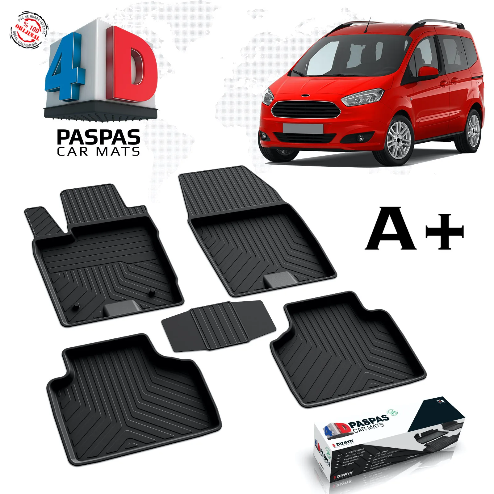 

FOR FORD COURİER 4D POOL MOP BLACK A QUALITY RUBBER SYNTHETIC SLIP-RESISTANT BLACK COMFORTABLE FLOORING LUGGAGE 2020 2021 NEW MODEL CAR