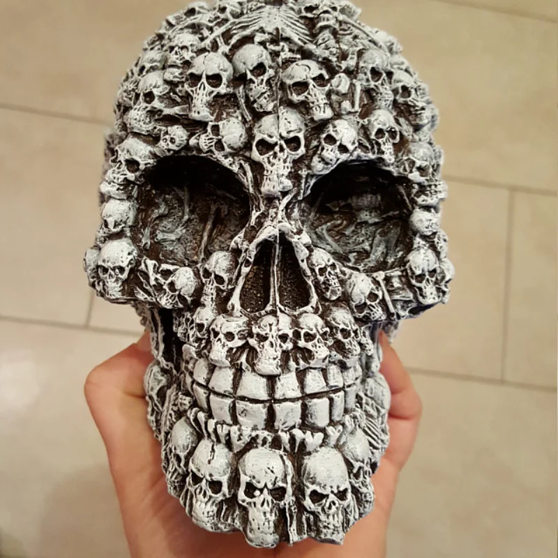 

Halloween Ornaments Human Head Skull Replica Human Statue Home Decor Skeleton Head Halloween Decorations Skull Model Fake Skull