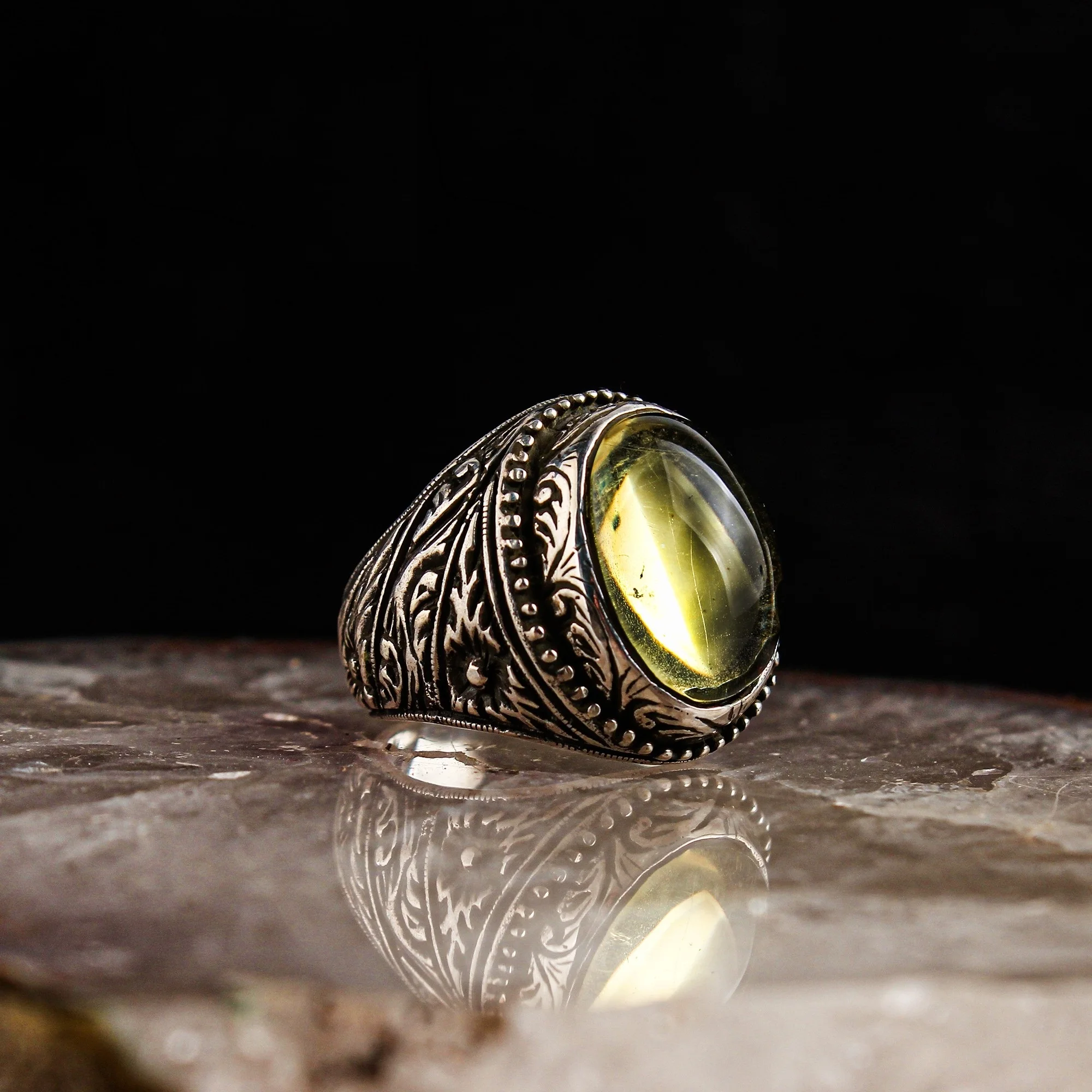 

925 sterling silver men ring real stone Jewelry fashion vintage Gift all size fashion for men and women made in turkey new store