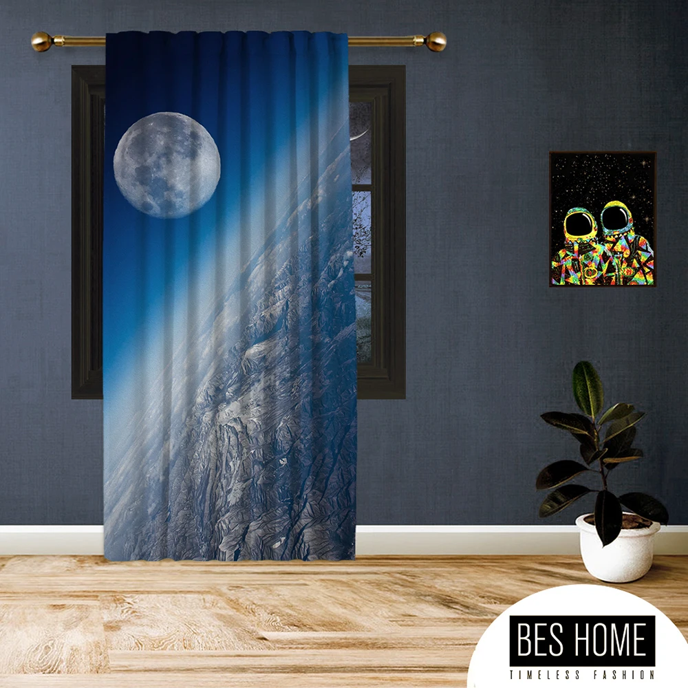 

Space-X-XX,Window Curtain 1 panel set,Blackout,Room darkering,Custom size, made to order
