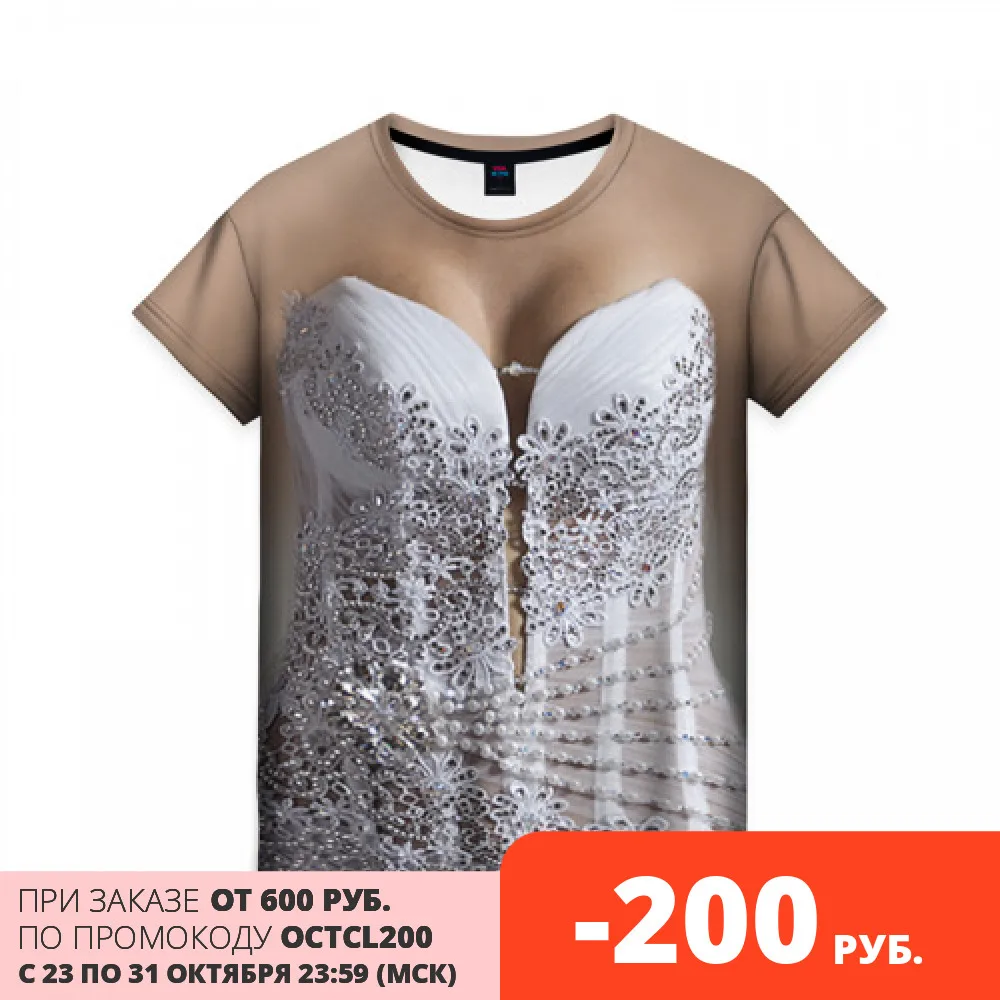 Женская футболка 3D Невеста|Футболки| |