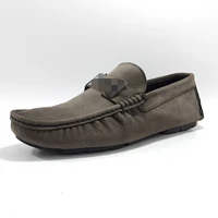men coffee genuine nubuck leather loafers casual summer moccasins slip on soft driving flats male fashion luxury design shoes