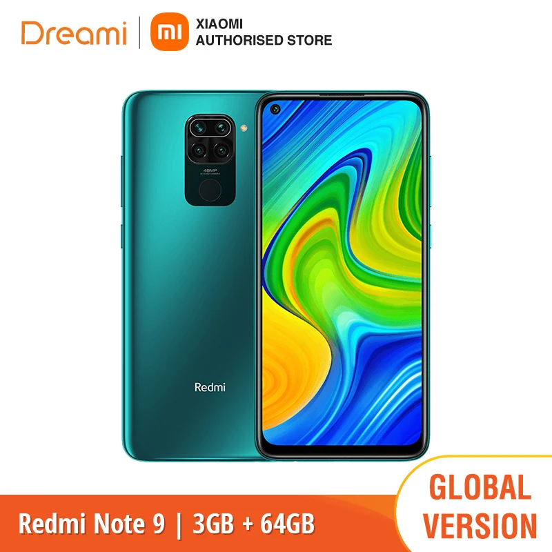 Глобальная версия Xiaomi Redmi Note 9 пикселей 3 Гб оперативной памяти 64 встроенной