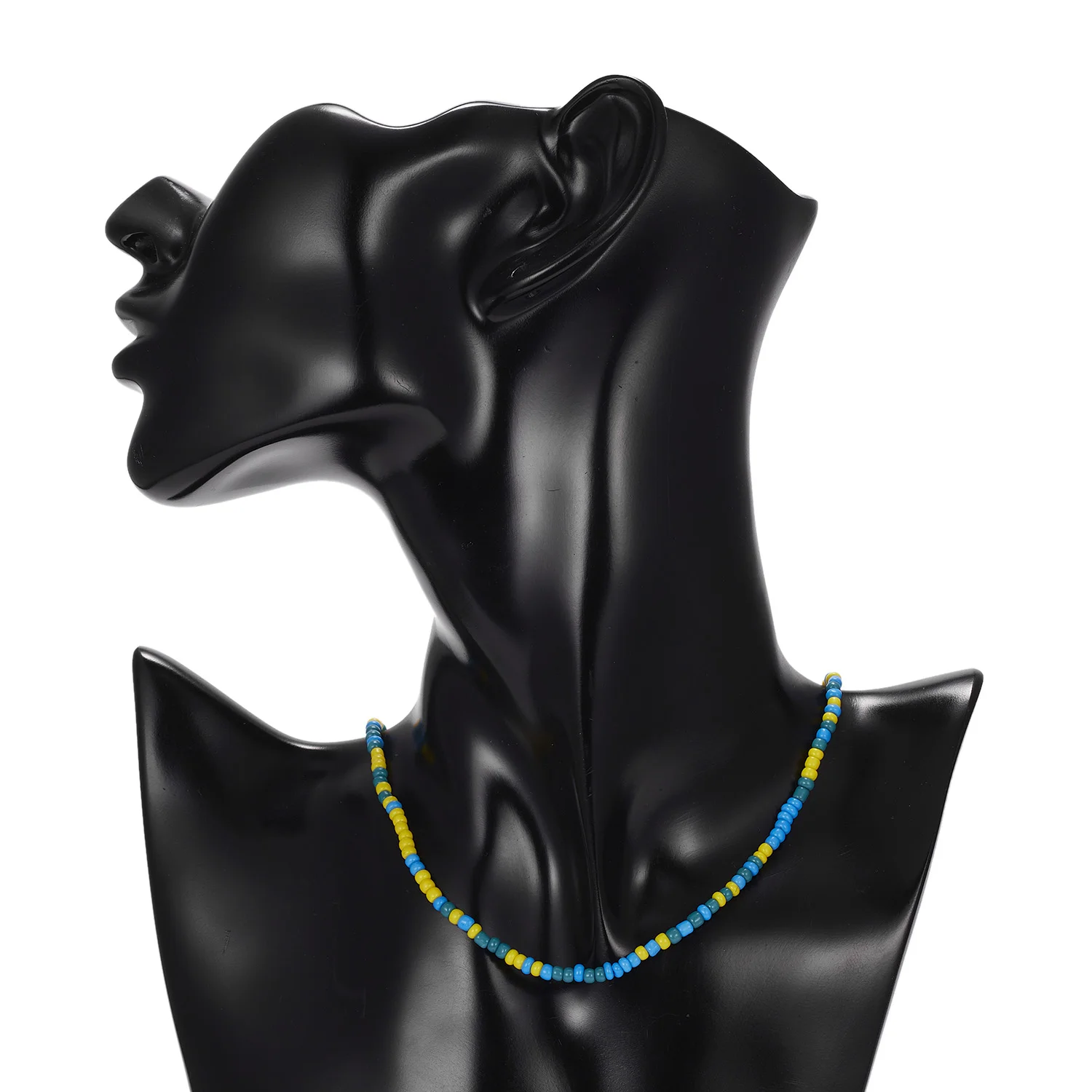 Женское богемное ожерелье с цветными бусинами короткая цепочка жемчугом ошейник