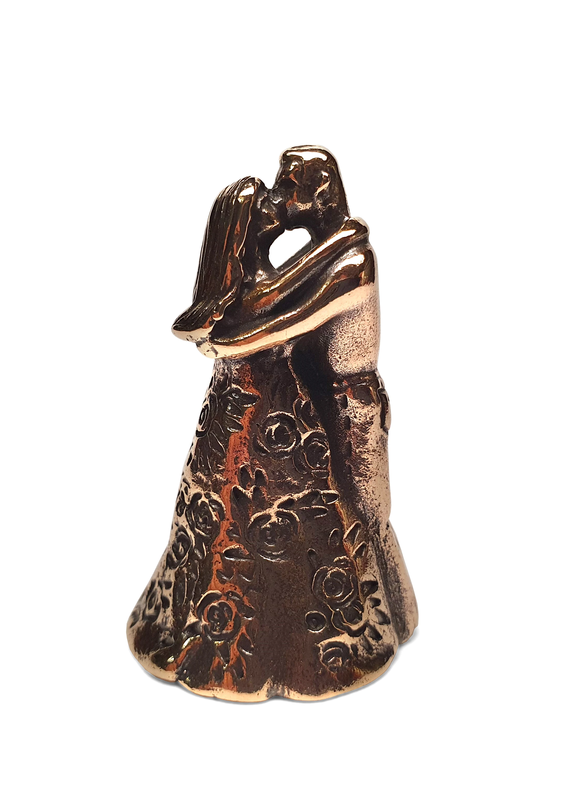 Фигурка пары влюбленных Naperstock в подарок на бронзовую свадьбу для молодоженов, сделанная вручную.