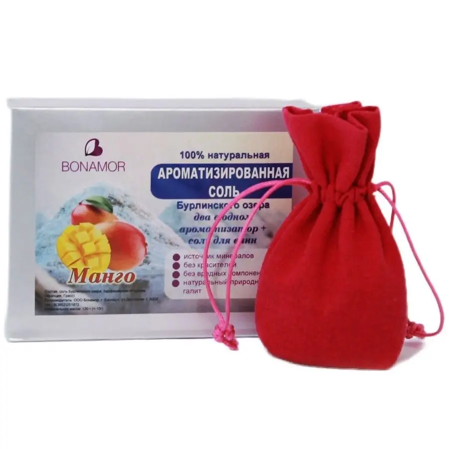 Ароматизированная соль для ванны МАНГО натуральный природный галит аромат