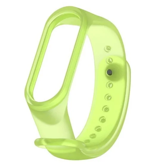 Ремешок для Mi Band 3/4 transparent silicone loop желтый|Ремешки часов| |