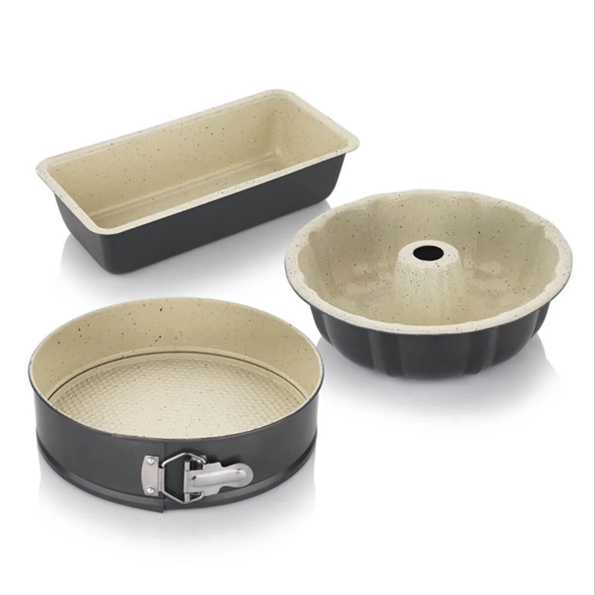 Cake Mold Tart Baking Kitchen Accessories Bakeware Aluminum Casting Granite Non Stick Decoration Tools Gadget 3 Pcs Set