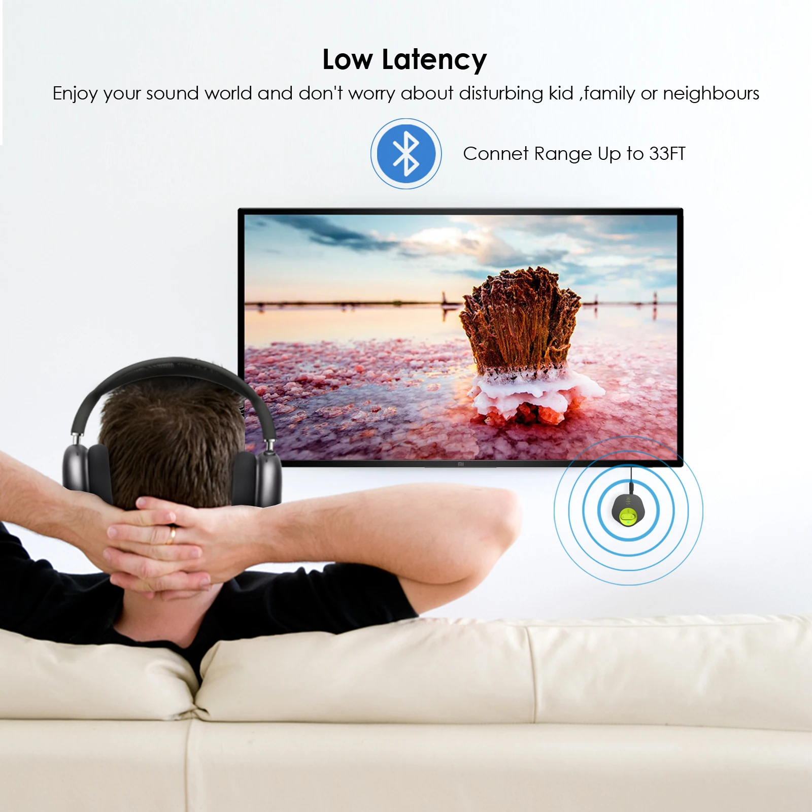 Передатчик-приемник IKOS Bluetooth 5 0 2 в 1 беспроводной адаптер 3 мм AUX MP3 музыка для дома