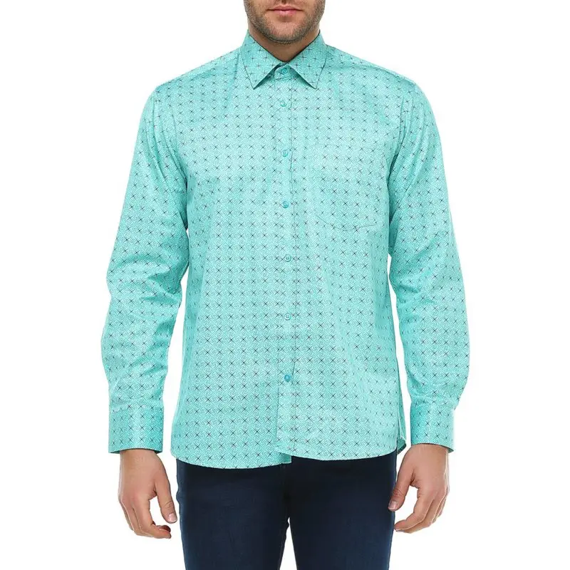 Мужская клетчатая рубашка в горошек с принтом повседневные рубашки длинными