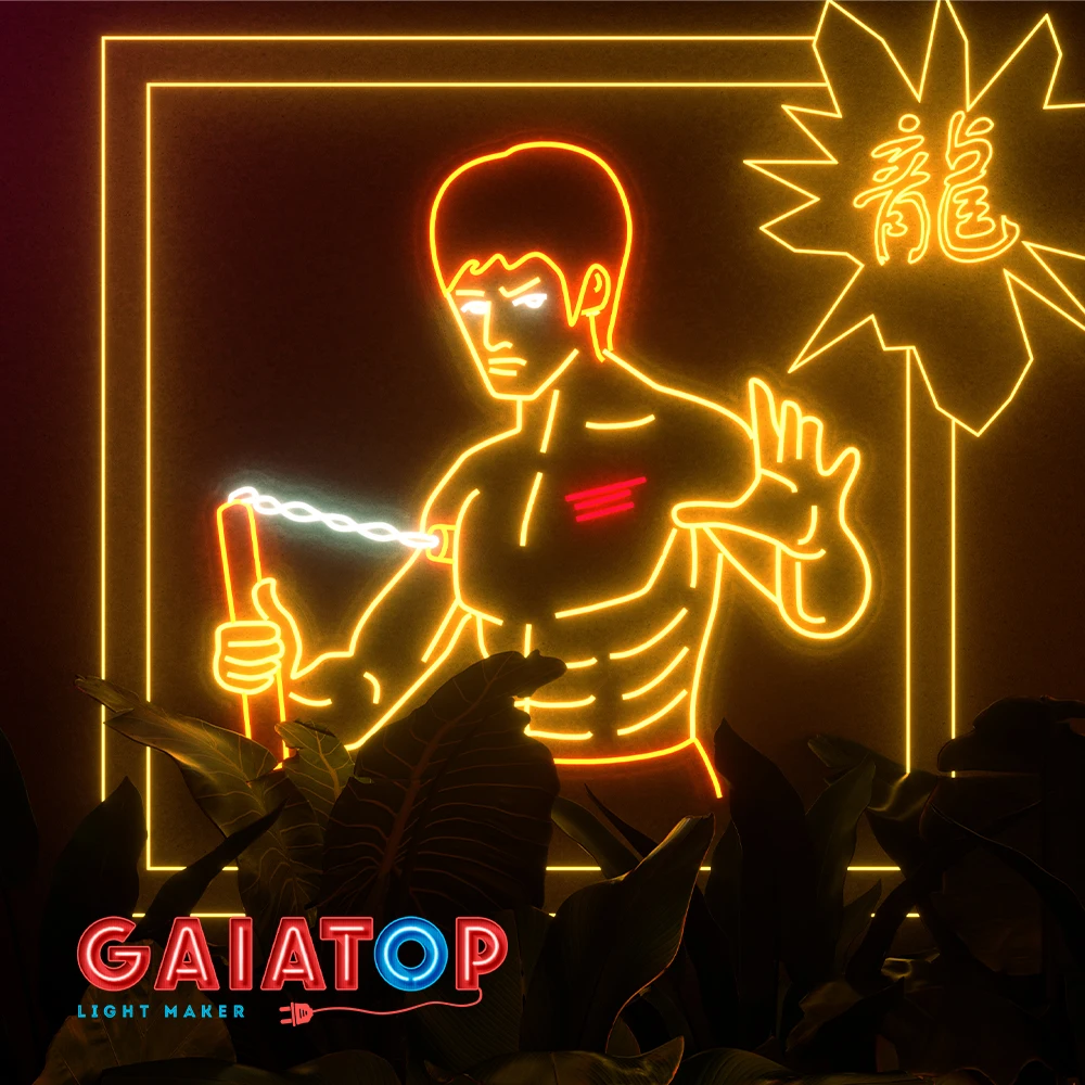 

Большой светодиодный неоновый светильник GAIATOP, настенный декоративный ночник, неоновая вывеска для бара, ресторана, вечеринки «сделай сам»,...