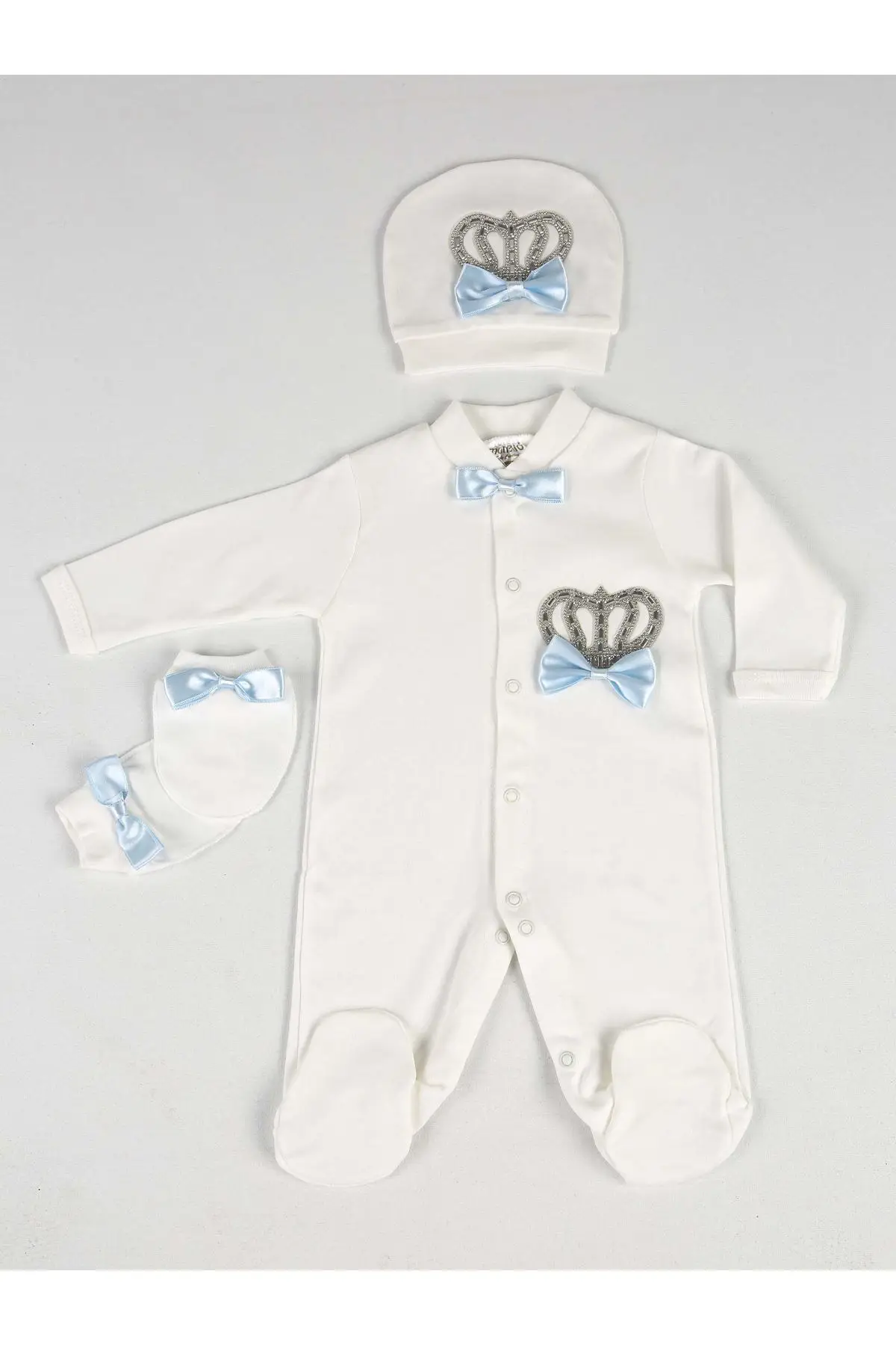 Белый комплект из двух предметов детские комбинезоны для мальчиков| |