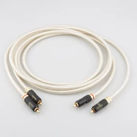 high quality a26 5n occ silver plated hifi audio interconnect cable with wbt 0144 gold plated connector