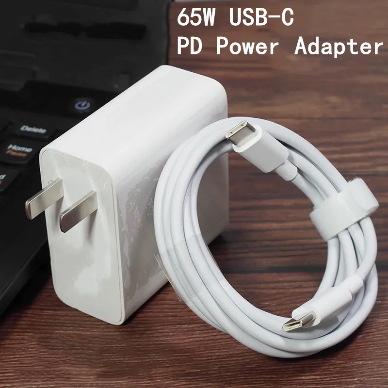 Зарядное устройство USB Type-C для ноутбуков, 65 Вт, 20 в, 3,25 А - изображение