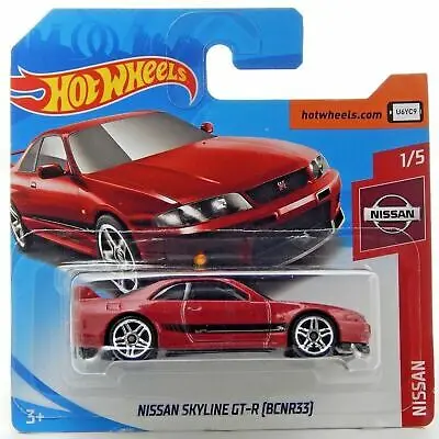 

Hot Wheels Nissan Skyline Gt-r R33 Metalflake Red 1:64 diecast toy car, boy toy, collectible car, model car, diecast