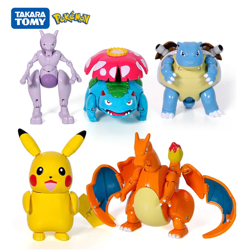 

Оригинальные фигурки покемона Пикачу евие психоутка Charizard blastise Venusaur, карманный ремень монстра, эльф, модель покебола, игрушки