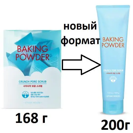 Cкраб для лица с содой Etude House Baking Powder Crunch Pore Scrub 200 мл | Красота и здоровье