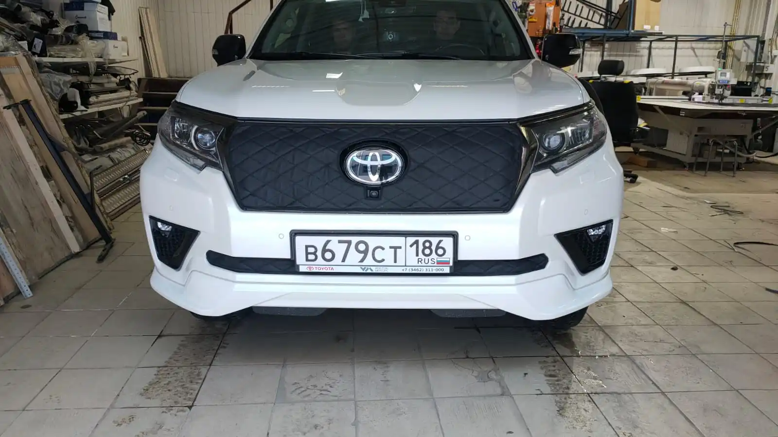 Маска утеплитель радиатора для внедорожника Toyota Land Cruiser Prado 2017-2021 |