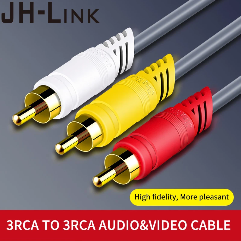 JH-LINK Классический премиум-класса с позолотой свяжитесь 3RCA мужчина к Мужской