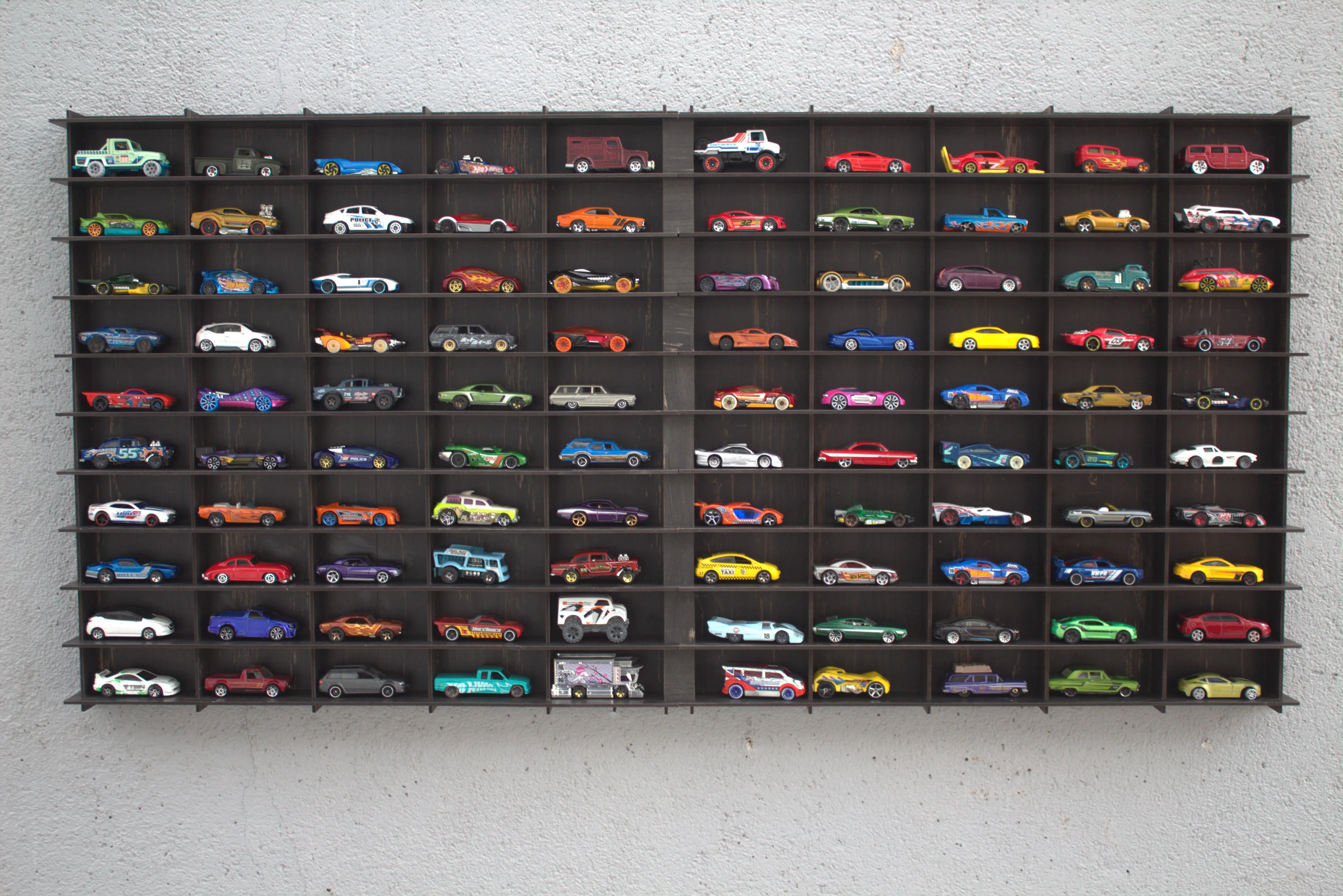 

Hot wheels Display Case Maple For 100 Cars , Hot wheels wall rack , Hot wheels storage , Hot wheels cabinet ,Car case , gift for