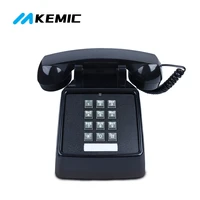 Corded Retro Home Telephones Classic Analog Black Phone Vintage Old Fashion Antique Landline Telephones for Home Office Hotel