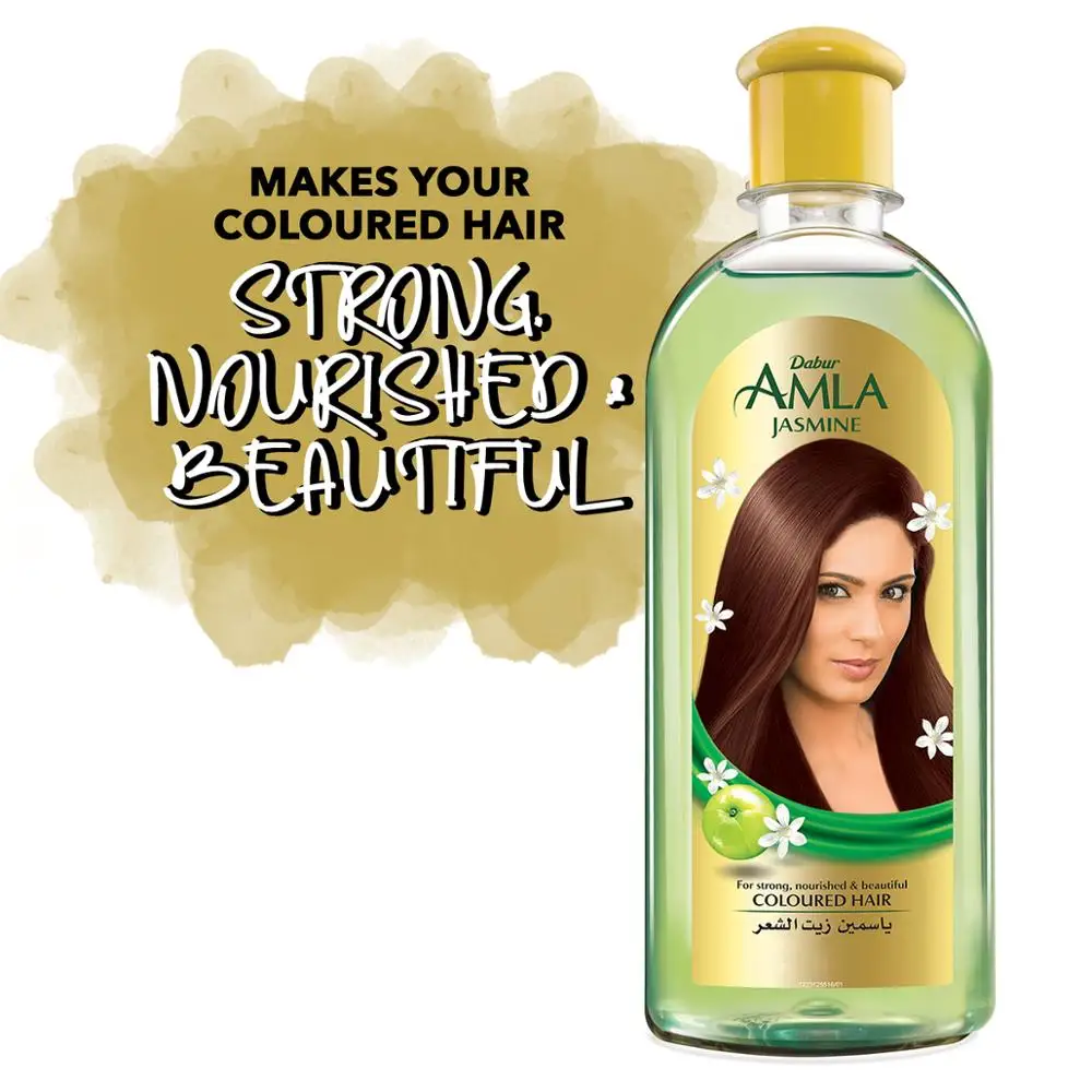 Масло для волос Dabur Amla с экстрактом жасмина 200 мл быстрое питание предотвращение