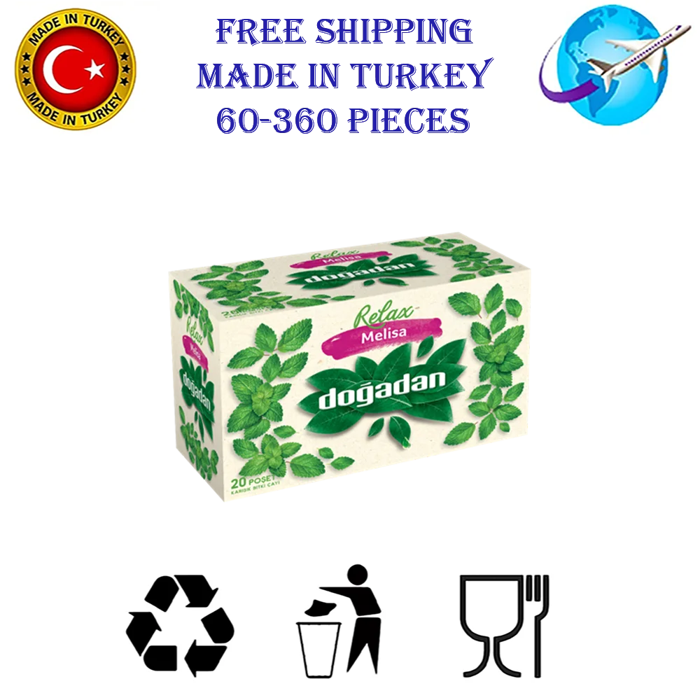 

Turkish tea dogadan relax melisa tea bags free shipping 60-360 pieces in 3-18 package made in turkey