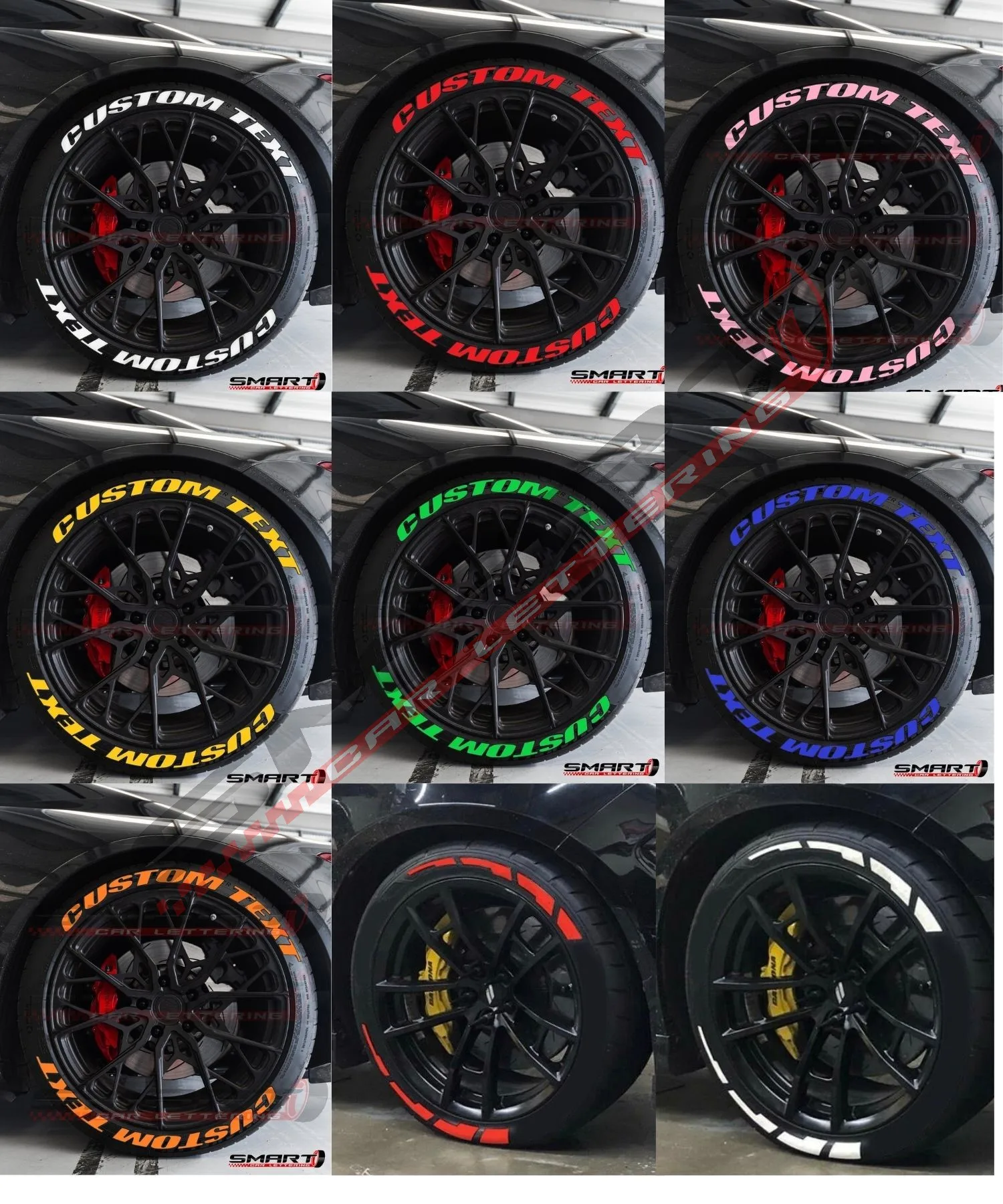 

Smart Tire Car Sticker Tread 3D Rubber 7 Colour Letter Motorcycle Decal Label A-Z 0-9 English Styling DIY Decoration