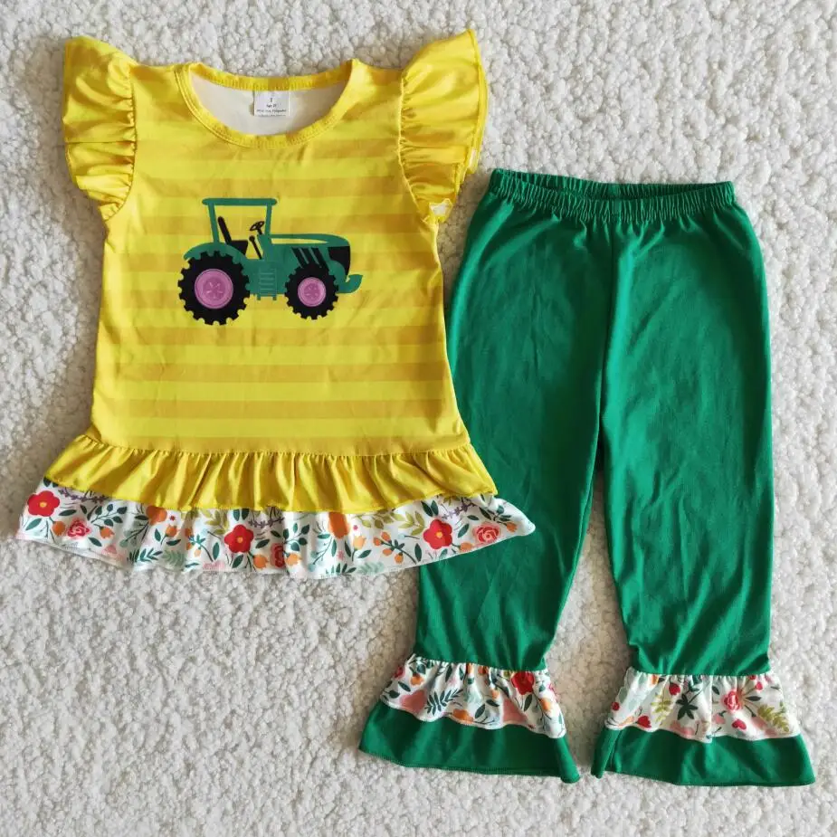 Платье для маленьких девочек грузовик с принтом полосатые наряды