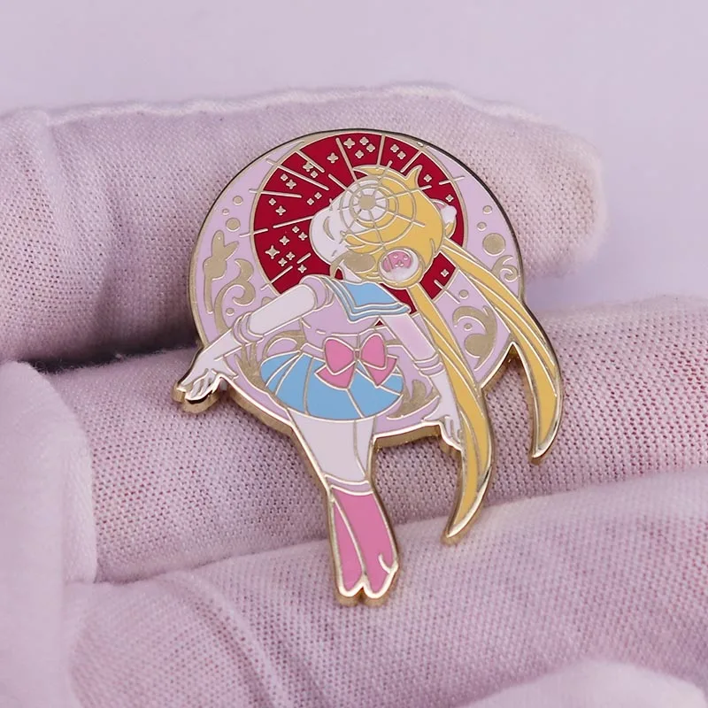 

Space girl hard enamel pin