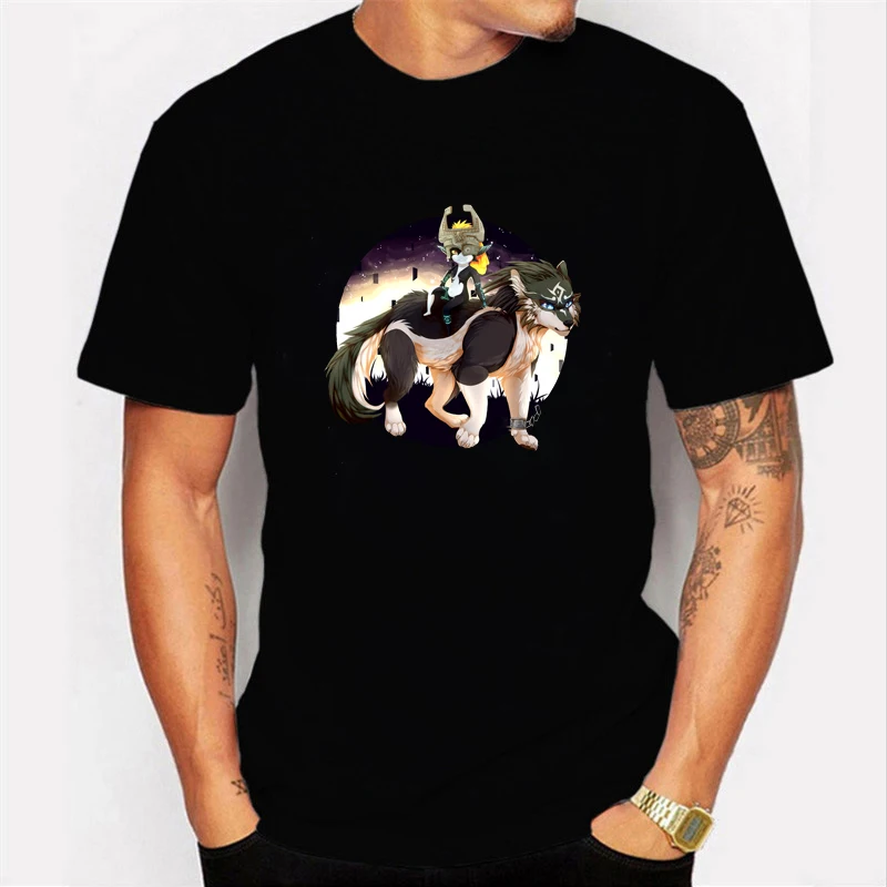 black shirt 4 Легенда о Зельде Футболка Мужская s футболка хип-хоп Уличная белая черная футболка летние топы футболки для мужчин одежда - Цвет: black shirt 4