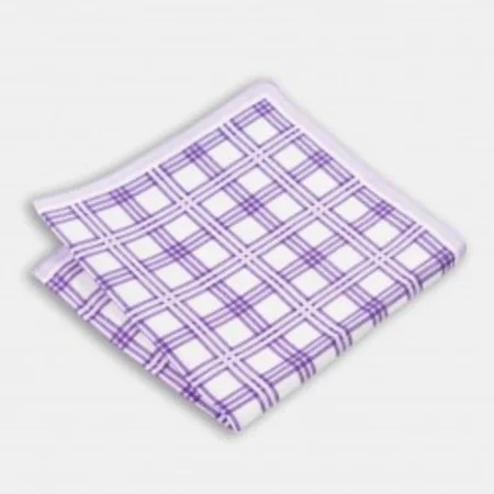 

Lilac white patterned linen handkerchief 67827860